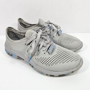 CROCS LiteRide 360 Marbled Pacer Women's 9 Grey Blue Water Sneaker Shoes 207632